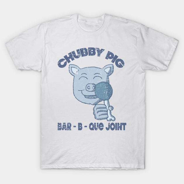 Chubby Pig Bar-B-Que Joint Design T-Shirt-TOZ